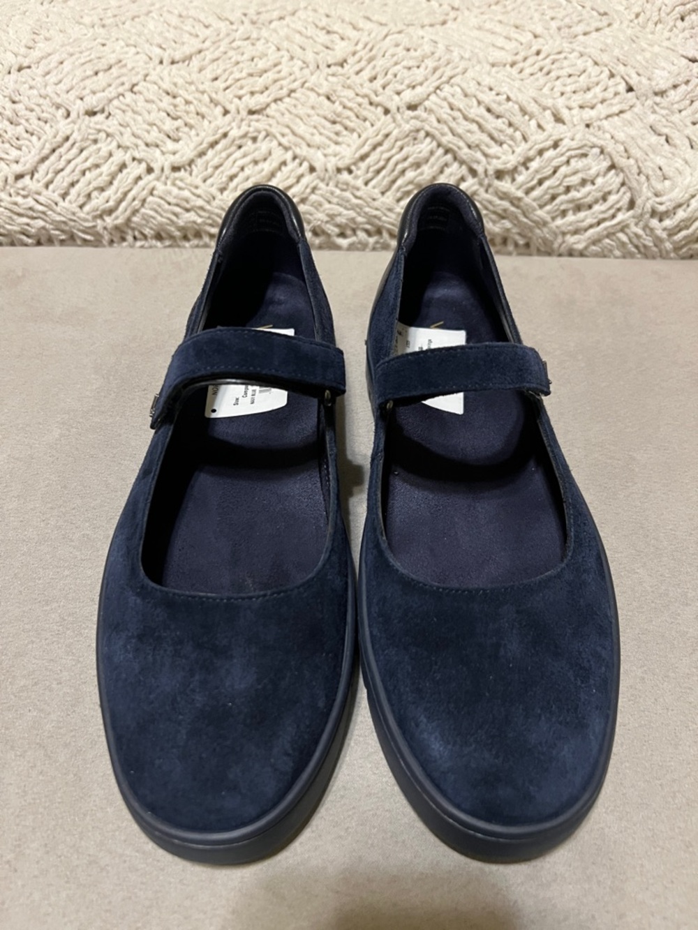Vionic Navy Suede Mary Jane Flats with Strap